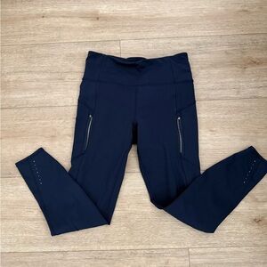 Athleta Deep Blue Rainier Tights